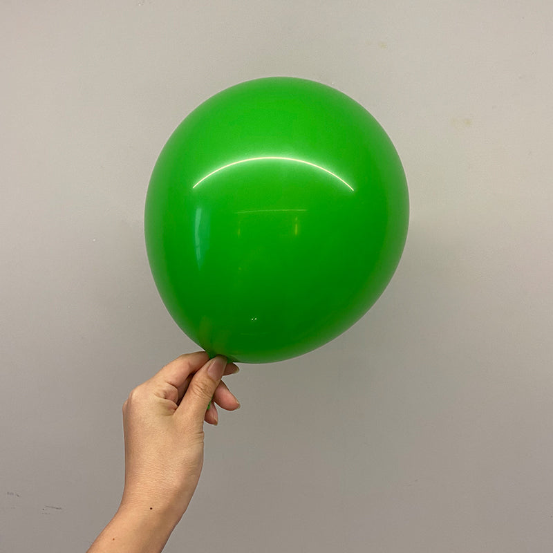 25 Pc Matte Lime Green Latex Helium, Air or Water Balloons 12"