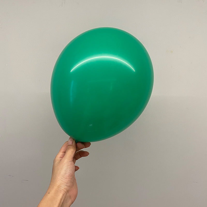 10 Pc Matte Mid Green Latex Helium, Air or Water Balloons 18"