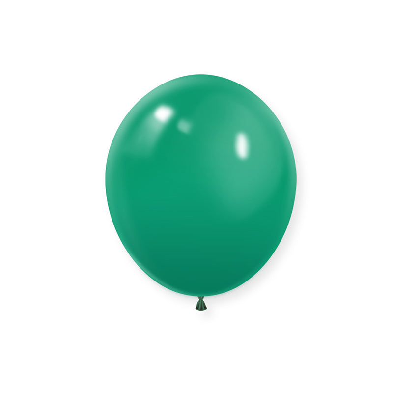 100 Pc Matte Mid Green Latex Helium, Air or Water Balloons 10"