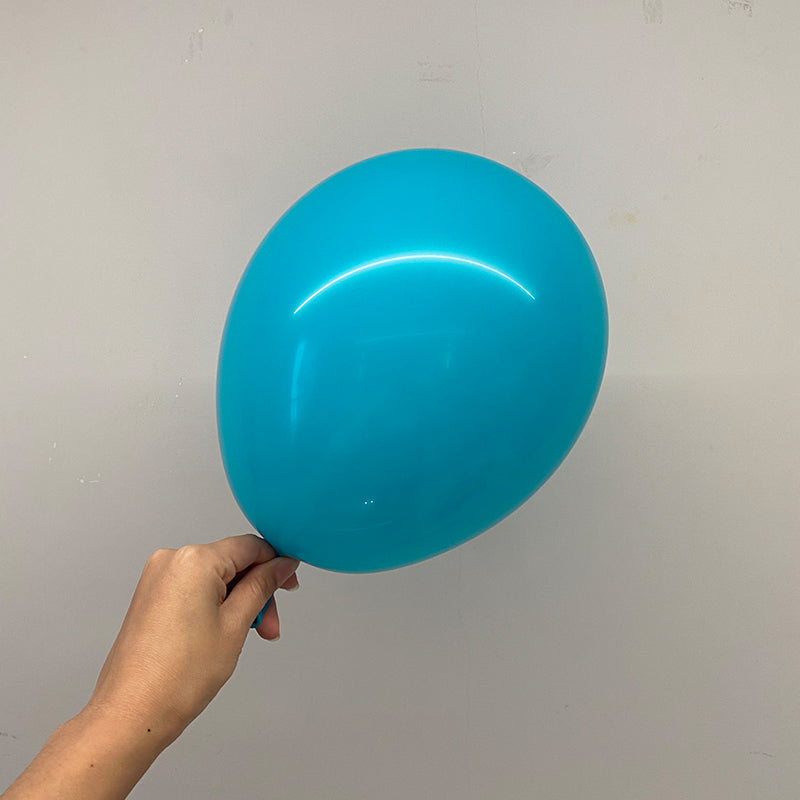 10 Pc Matte Turqueza Latex Helium, Air or Water Balloons 18"