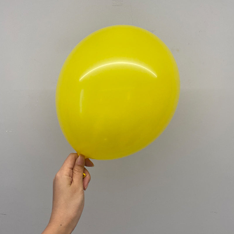 10 Pc Matte Yellow Latex Helium, Air or Water Balloons 18"