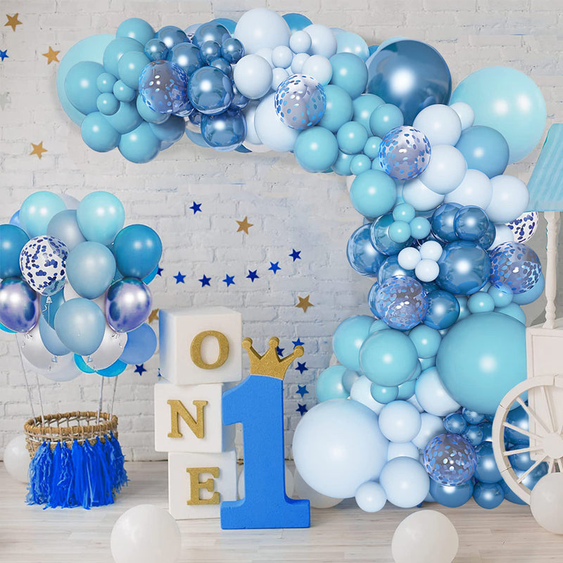100 Pc Matte Baby Blue Latex Helium, Air or Water Balloons 10"