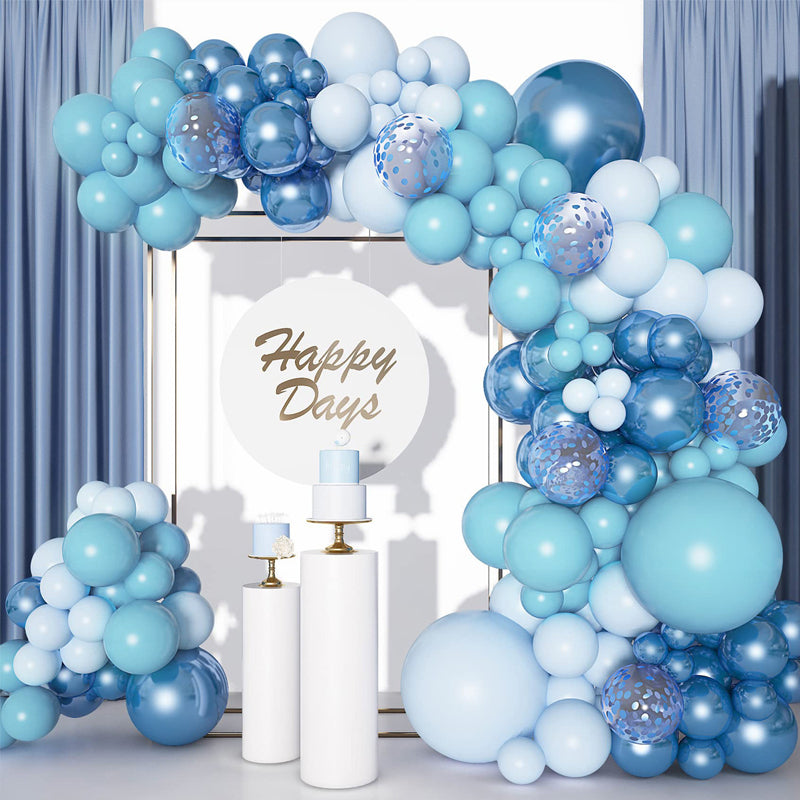 100 Pc Matte Baby Blue Latex Helium, Air or Water Balloons 10"