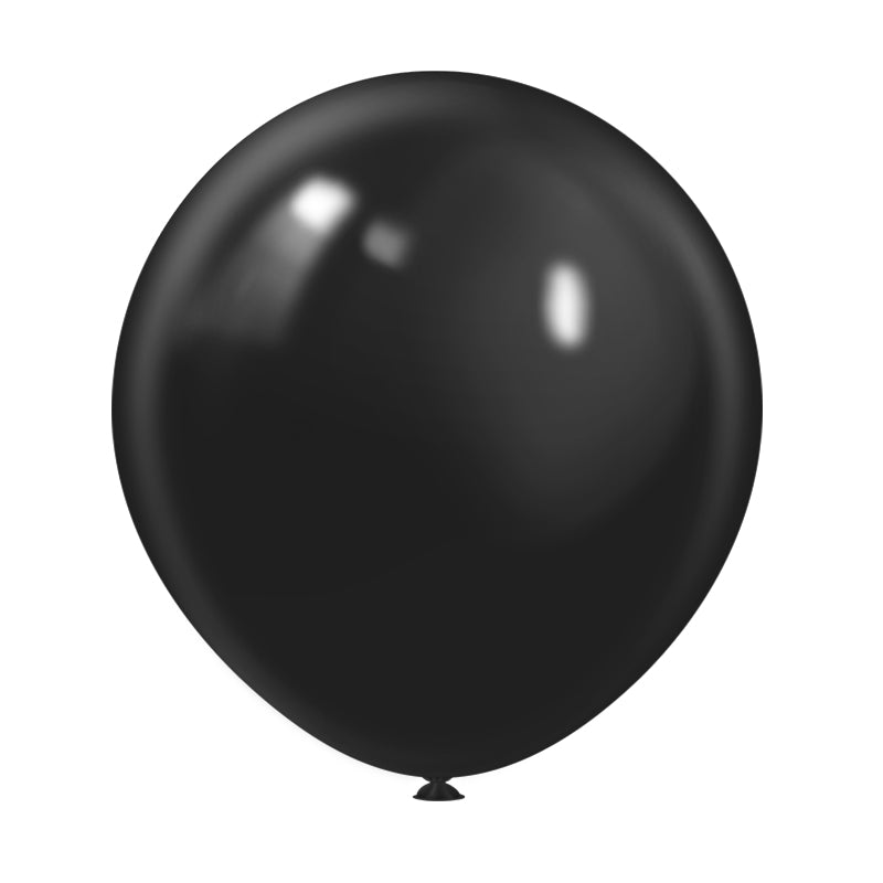 10 Pc Matte Black Latex Helium, Air or Water Balloons 18"