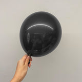 100 Pc Matte Black Latex, Air or Water Balloons 5"