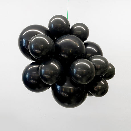 10 Pc Matte Black Latex Helium, Air or Water Balloons 18"