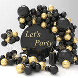 100 Pc Matte Black Latex, Air or Water Balloons 5"