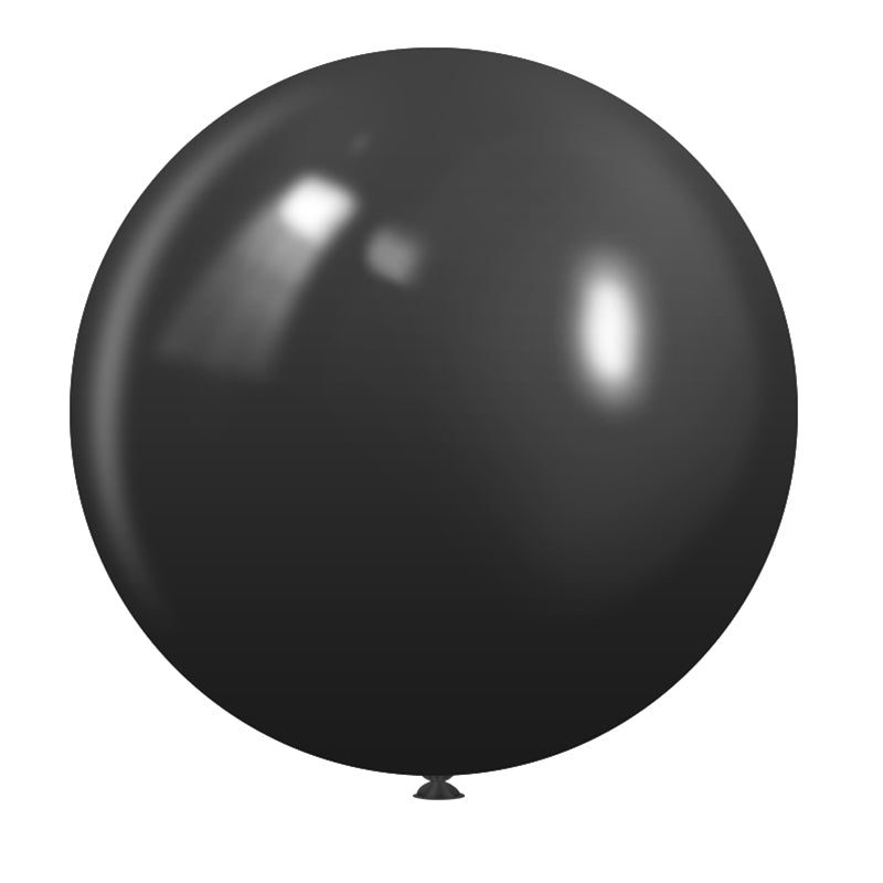 5 Pc Matte Black Latex Helium, Air or Water Balloons 36"