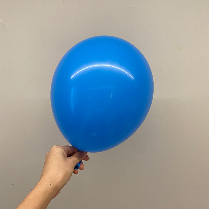 100 Pc Matte Mid Blue Latex Helium, Air or Water Balloons 10"