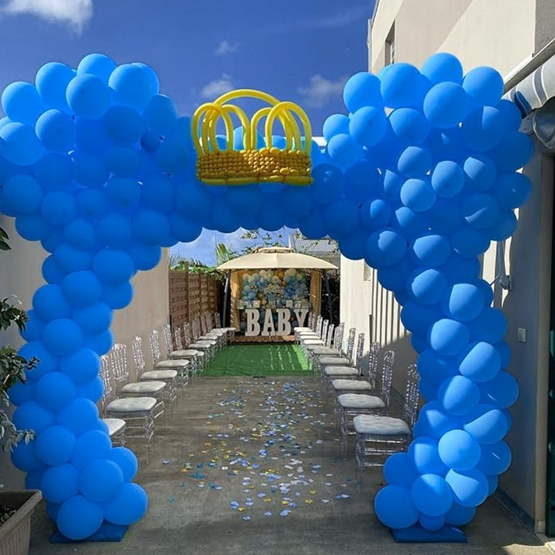 100 Pc Matte Mid Blue Latex Helium, Air or Water Balloons 10"