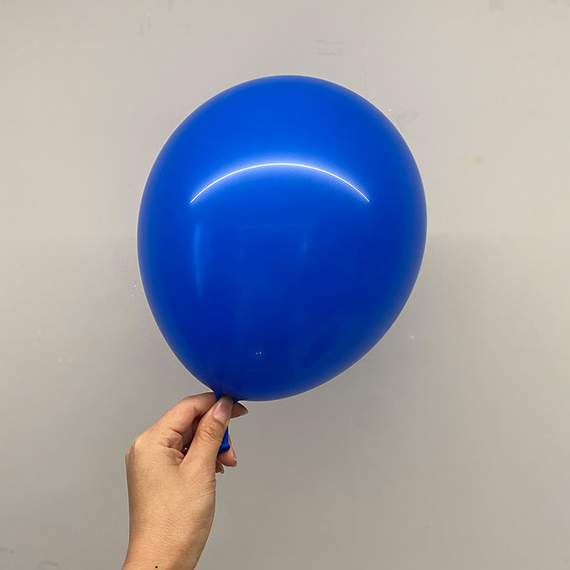 10 Pc Matte Royal Blue Latex Helium, Air or Water Balloons 18"