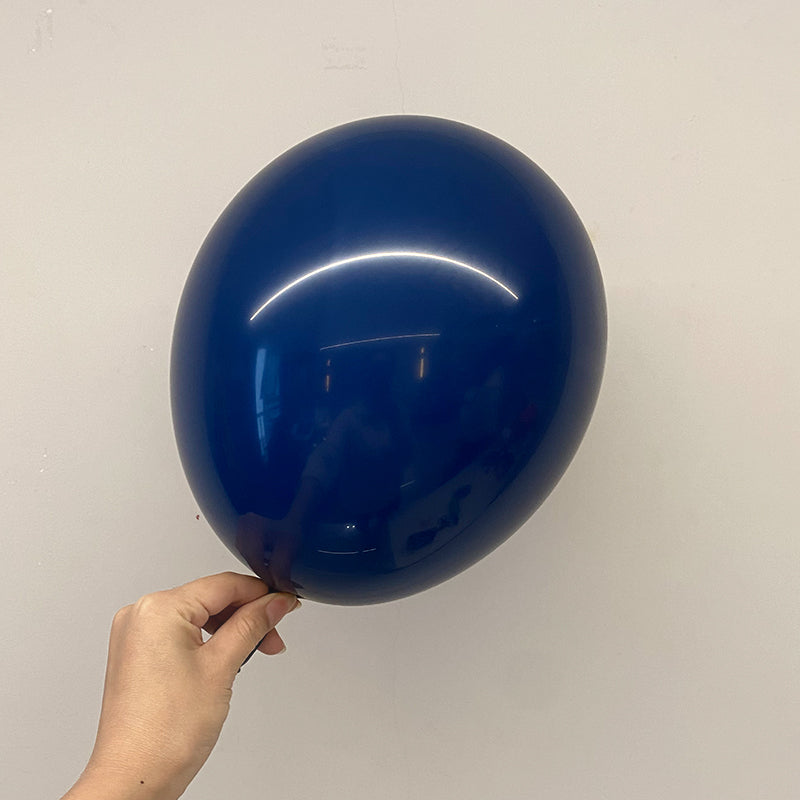 100 Pc Matte Navy Blue Latex Helium, Air or Water Balloons 10"