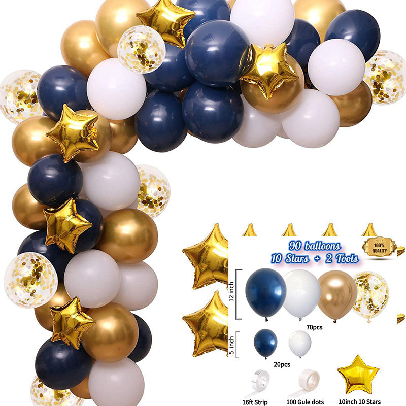 100 Pc Matte Navy Blue Latex Helium, Air or Water Balloons 10"