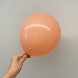 10 Pc Matte Peach Latex Helium, Air or Water Balloons 18"
