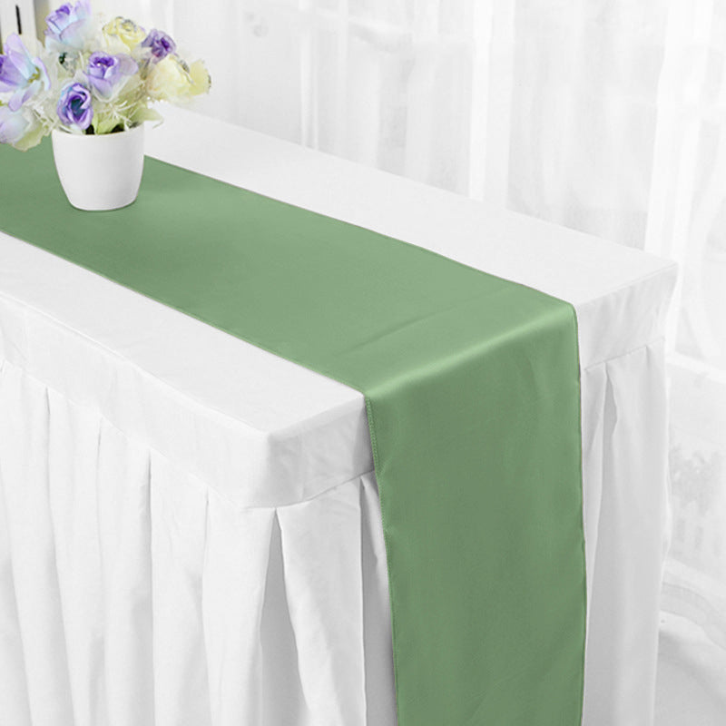 Satin Table Runner 12"x110" Avocado Green
