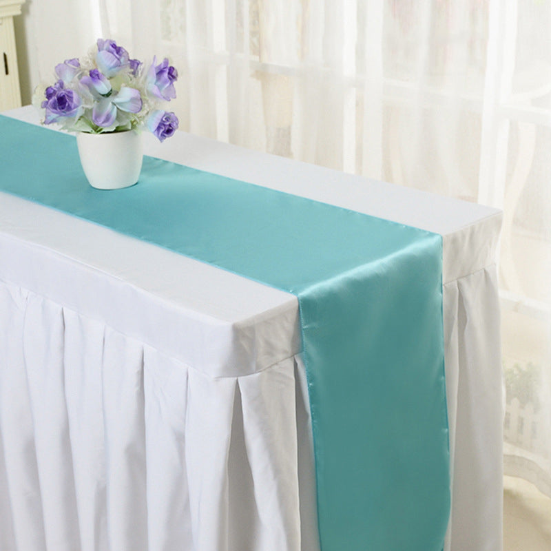 Satin Table Runner 12"x110" Tiffany Blue