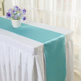 Satin Table Runner 12"x110" Tiffany Blue