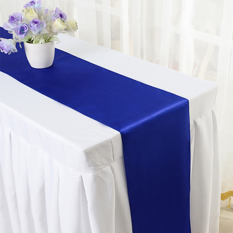Satin Table Runner 12"x110" Royal Blue