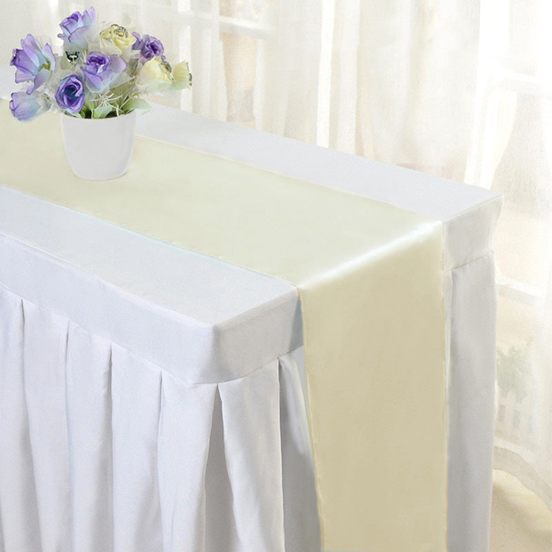 Satin Table Runner 12"x110" Beige