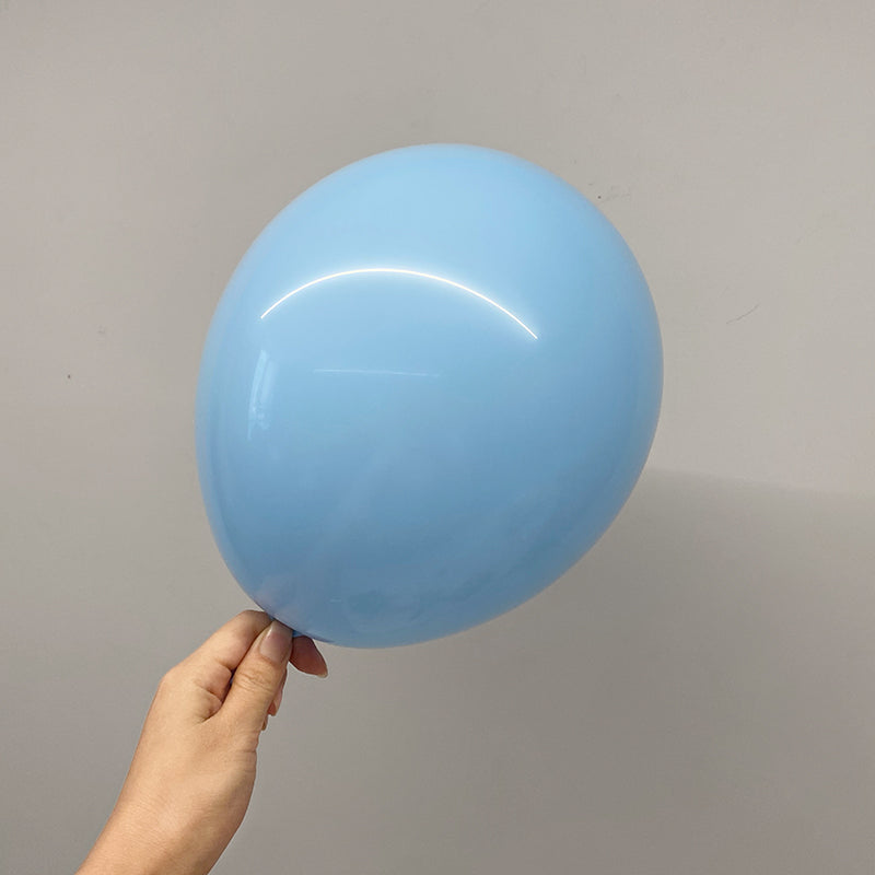 100 Pc Macaroon Blue Latex Helium, Air or Water Balloons 10"