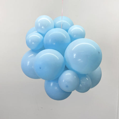 25 Pc Macaroon Blue Latex Helium, Air or Water Balloons 12"
