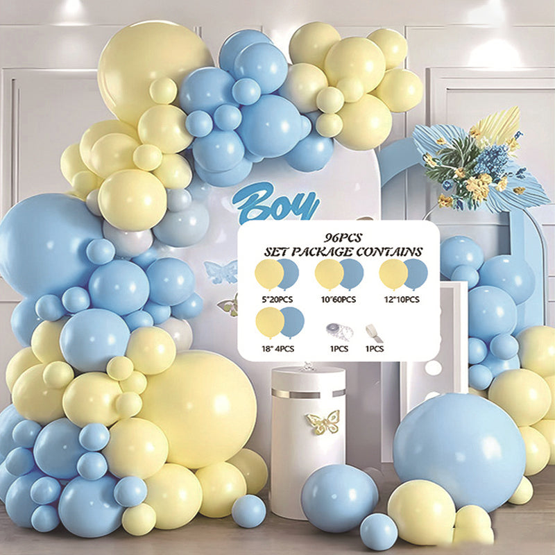 10 Pc Macaroon Blue Latex Helium, Air or Water Balloons 18"
