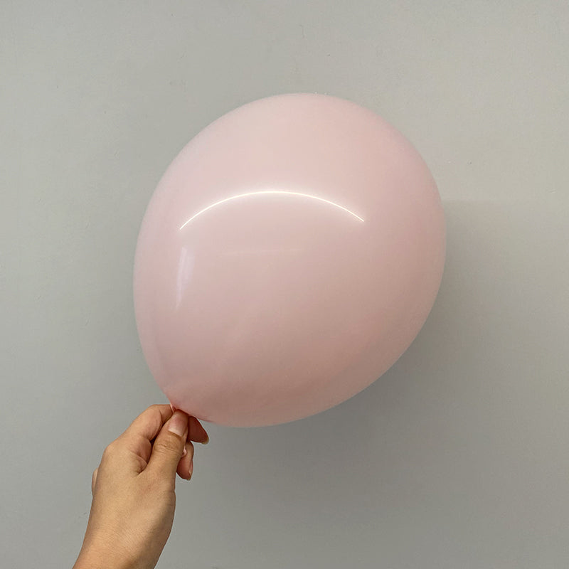 10 Pc Macaroon Pink Latex Helium, Air or Water Balloons 18"