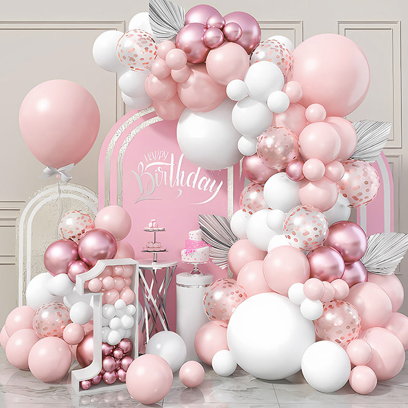 25 Pc Macaroon Pink Latex Helium, Air or Water Balloons 12"