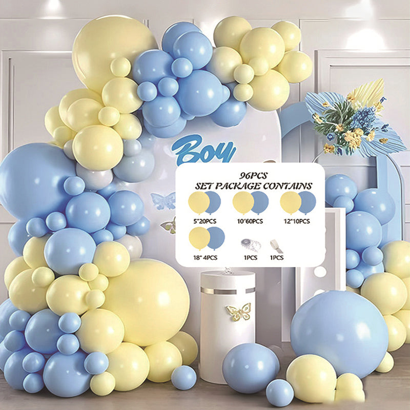 100 Pc Macaroon Blue Latex Helium, Air or Water Balloons 10"
