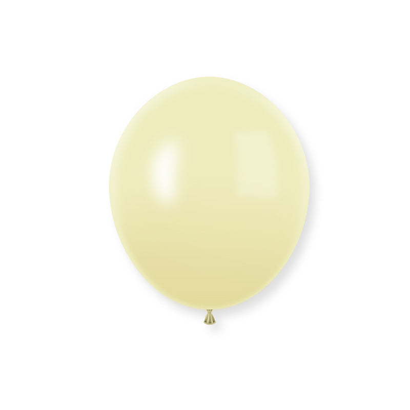 100 Pc Macaroon Yellow Latex Helium, Air or Water Balloons 10"