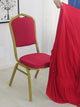 Ruffled Pleated Skirt Polyester Chair Cover  Golden