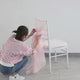 Milk Yarn Chair Cover Pink