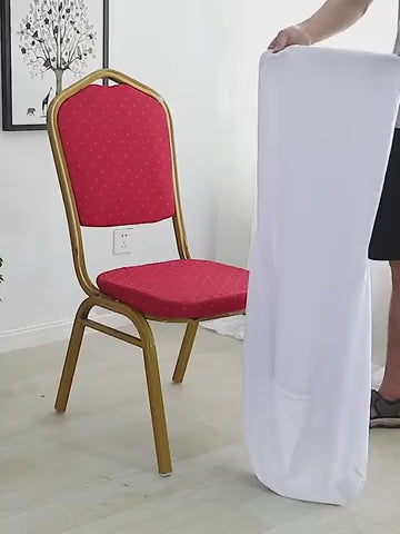 Stretch Polyester Chair Cover Thick  Orange