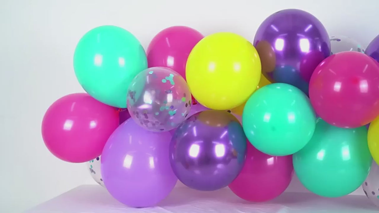 Set of 40 Retro Bean Green Party Balloon Kit 12"